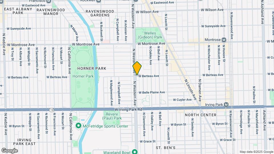 4159 N Western Ave Map and Location Details