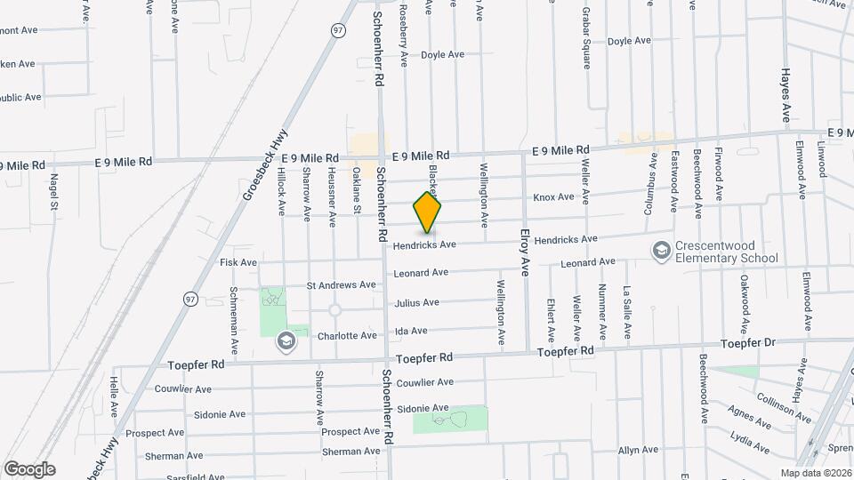 13703 Hendricks Ave Map and Location Details