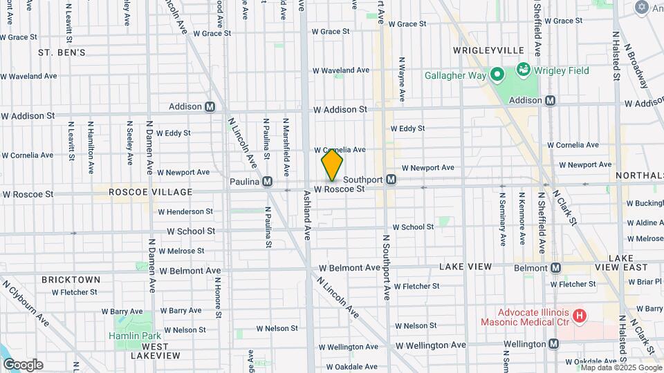 1516 W Roscoe St, Unit 001 Map and Location Details