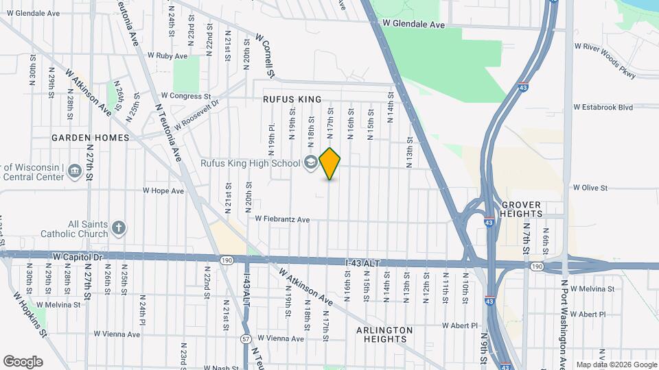 4166 N 17th St Map and Location Details