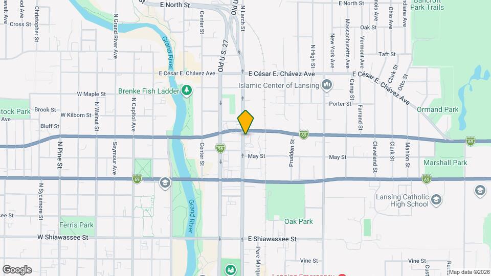 832 N Larch St, Unit apt 3 Map and Location Details