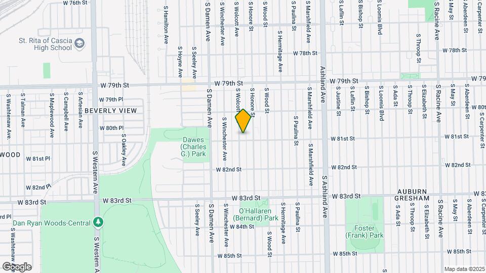 8053 S Wolcott Ave Map and Location Details
