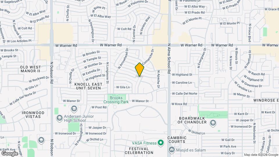 1706 N Comanche Dr Map and Location Details
