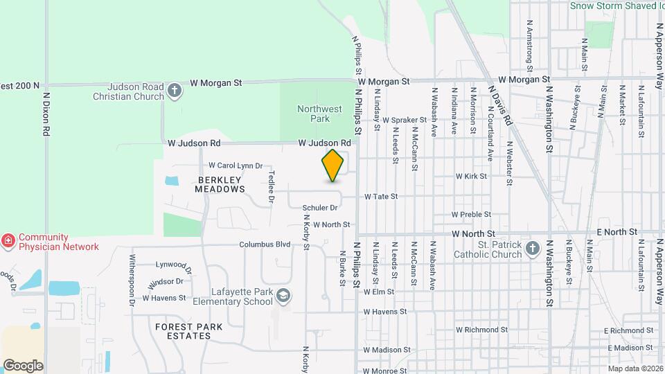 1330 W Tate St Map and Location Details