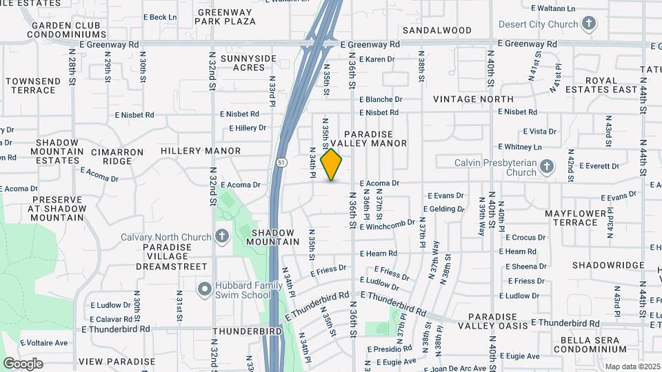 3509 E Acoma Dr Map and Location Details