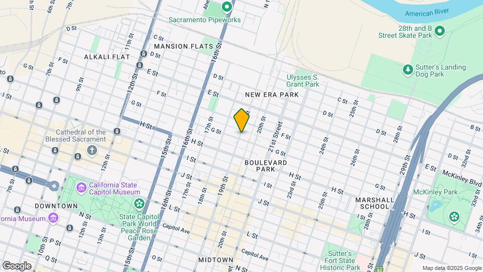 621-623 19th St Map and Location Details