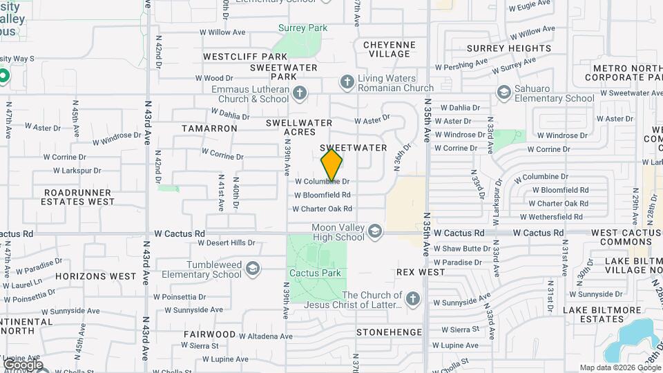 3735 W Columbine Dr Map and Location Details