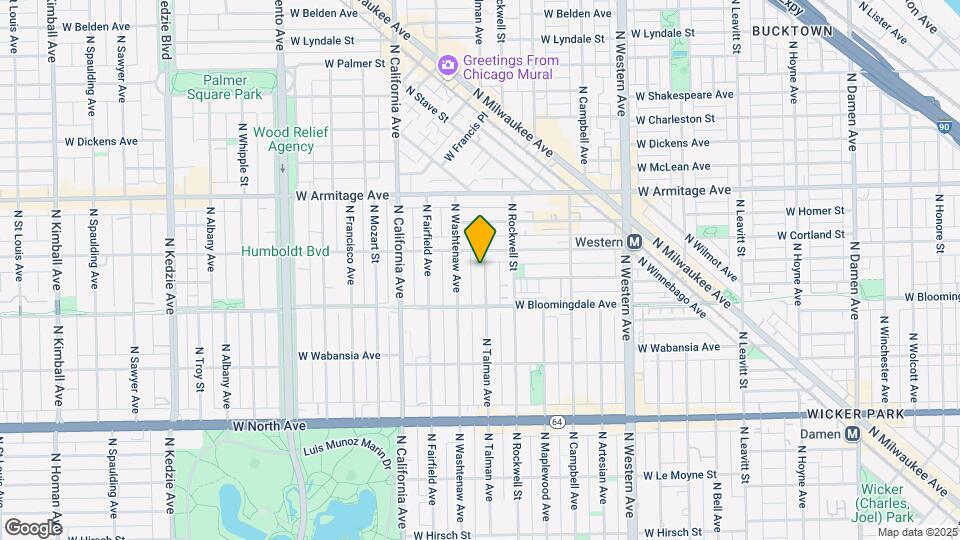1842 N Talman Ave Map and Location Details