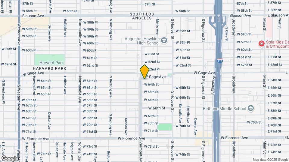 6316 S Vermont Ave Map and Location Details