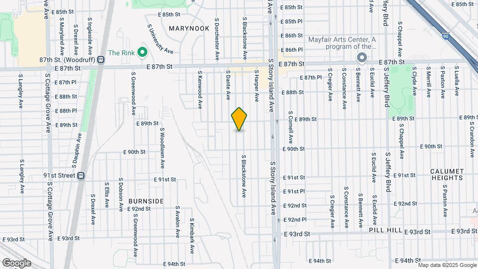 8924 S Blackstone Ave, Unit 1 Map and Location Details