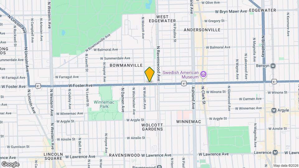 1839 W Foster Ave Map and Location Details
