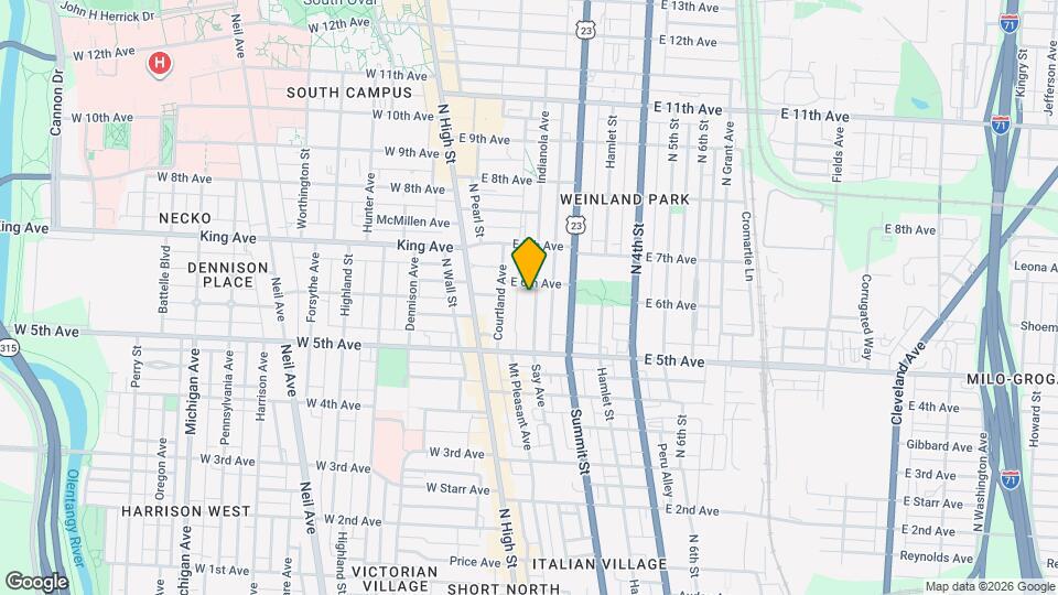 1279 Indianola Ave Map and Location Details
