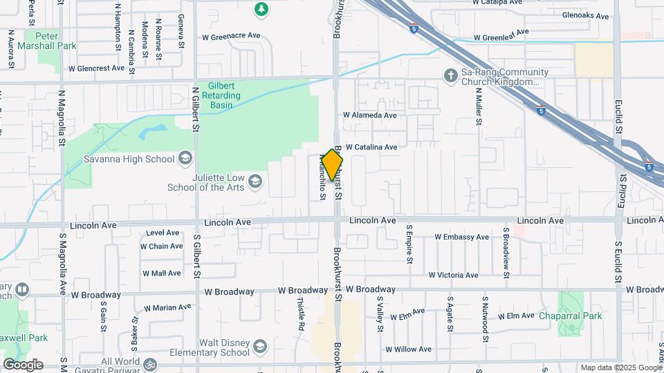 211 N Brookhurst St Map and Location Details