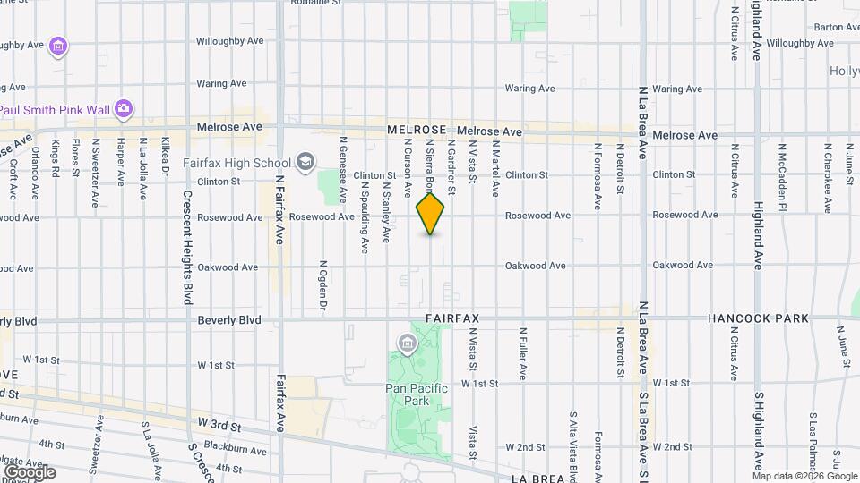 435 1/2 N Sierra Bonita Ave, Unit 435.5 Map and Location Details