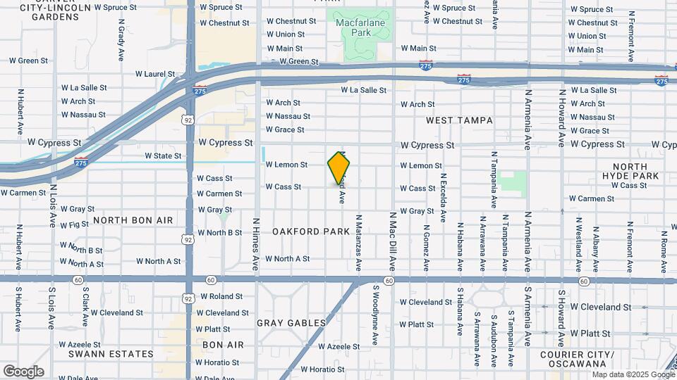 516 N Bradford Ave Map and Location Details