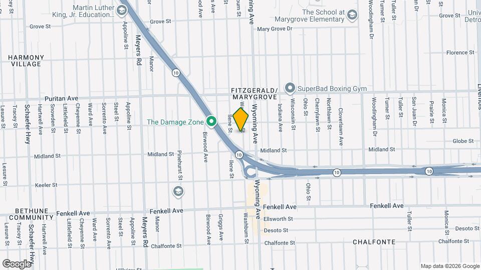 15765 Washburn St Map and Location Details