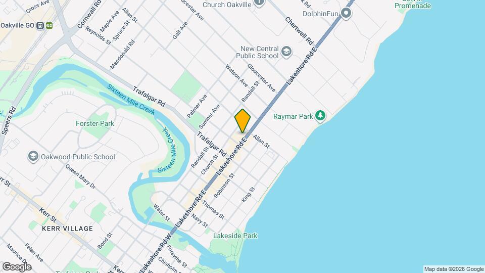 337 A Lakeshore Rd E Map and Location Details