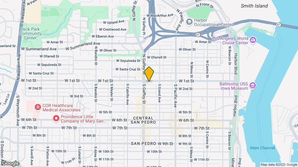 673-675 W 1st St Map and Location Details