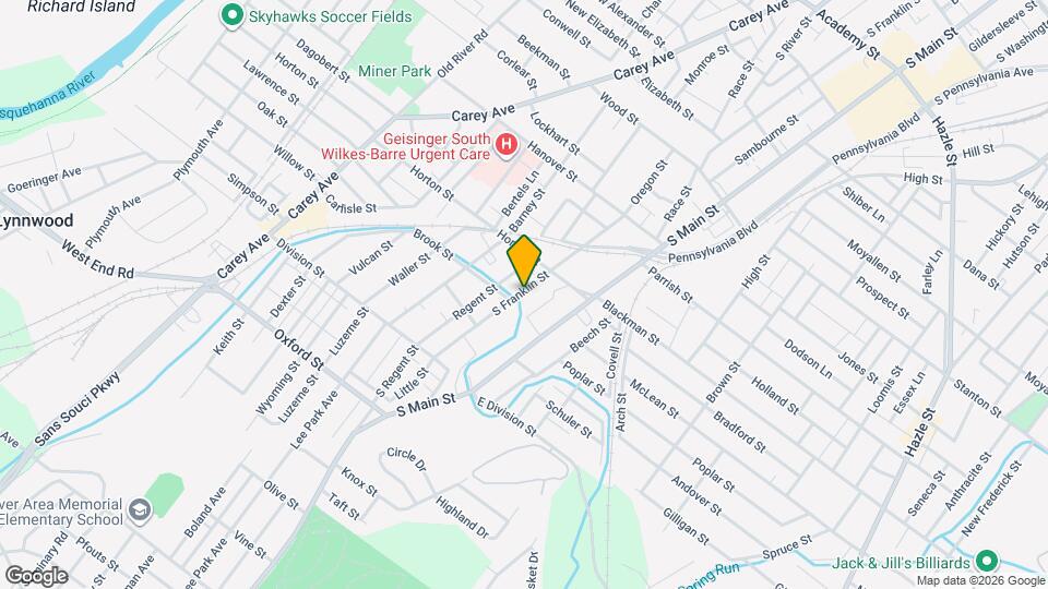 850 S Franklin St, Unit 850 S.Franklin Mapa y Detalles de la Ubicación