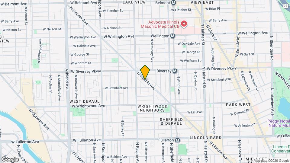 2734 N Lincoln Ave, Unit 3W Map and Location Details