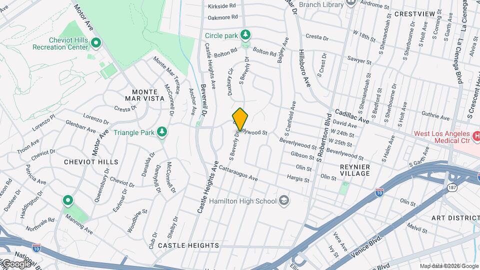 2612 S Beverly Dr Map and Location Details