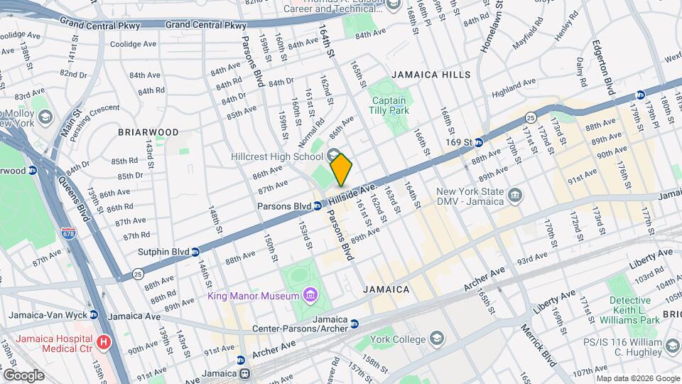 160-01 Hillside Ave. Mapa y Detalles de la Ubicación