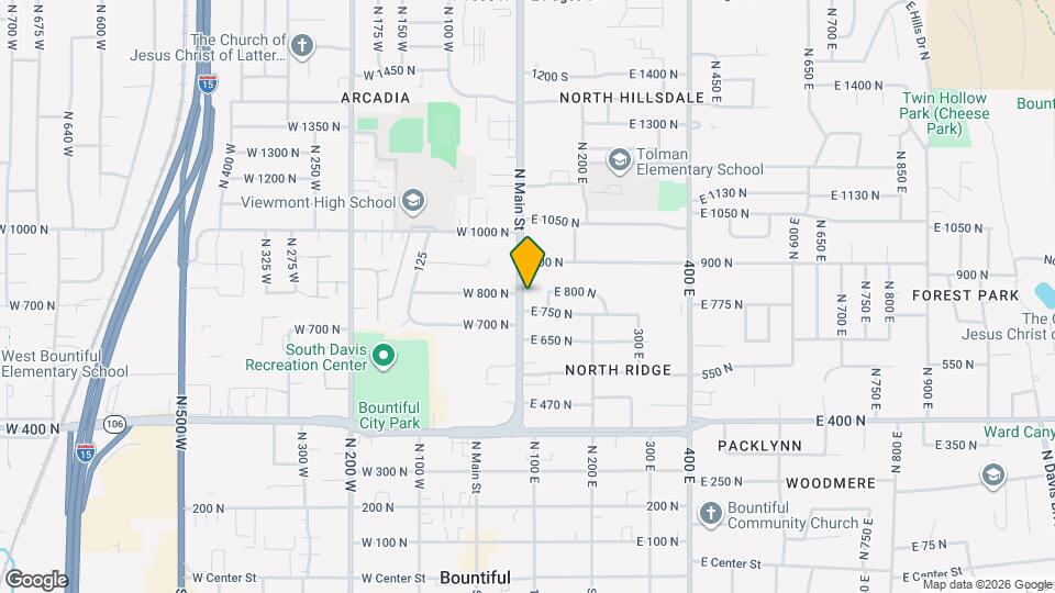 820 N Main St, Unit Unit 1 Map and Location Details