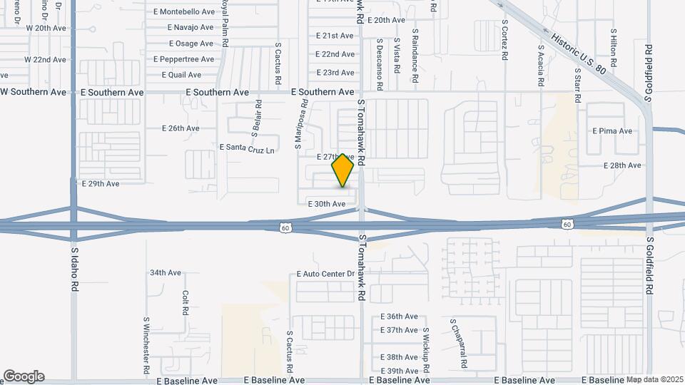 1495 E 29th Ave Map and Location Details