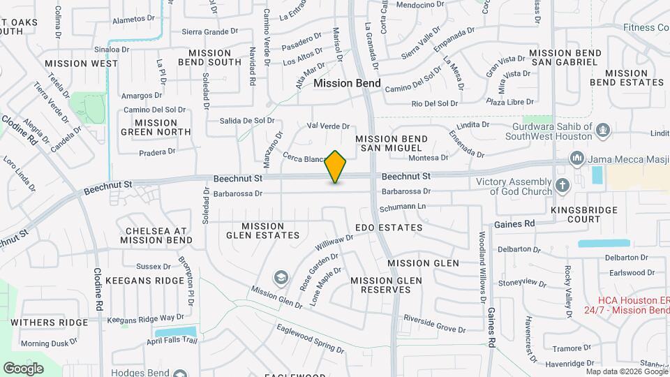 15914 Barbarossa Dr Map and Location Details