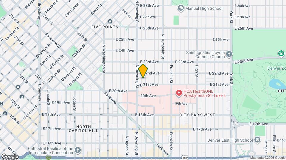 2121 N Marion St Map and Location Details