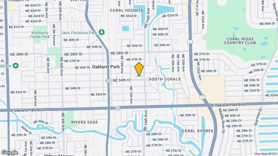 1581 NE 34th Ct Map and Location Details