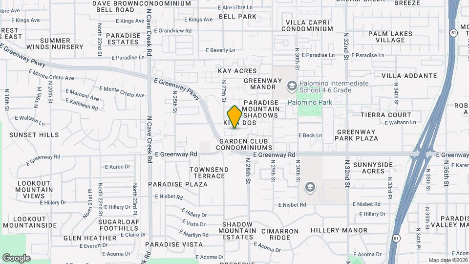 2726 E Beck Ln Mapa y Detalles de la Ubicación