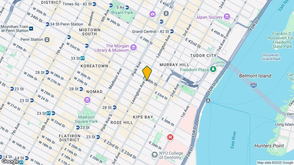 138 E 34th St Mapa y Detalles de la Ubicación