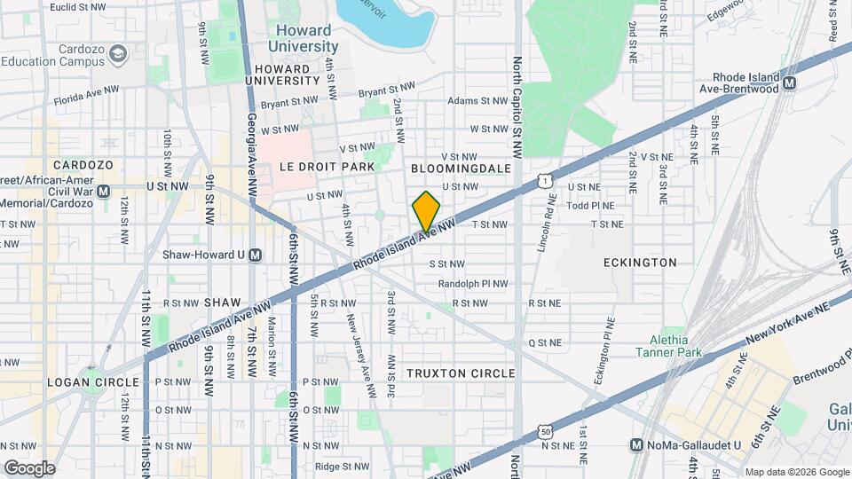 138 Rhode Island Ave NW, Unit A Map and Location Details