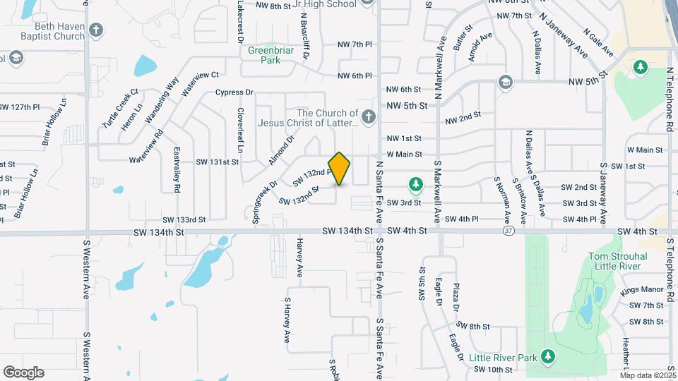 13300 S Robinson Ave Map and Location Details