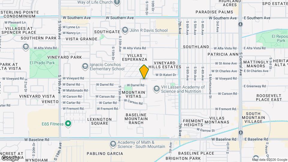 1119 W Vineyard Rd Map and Location Details