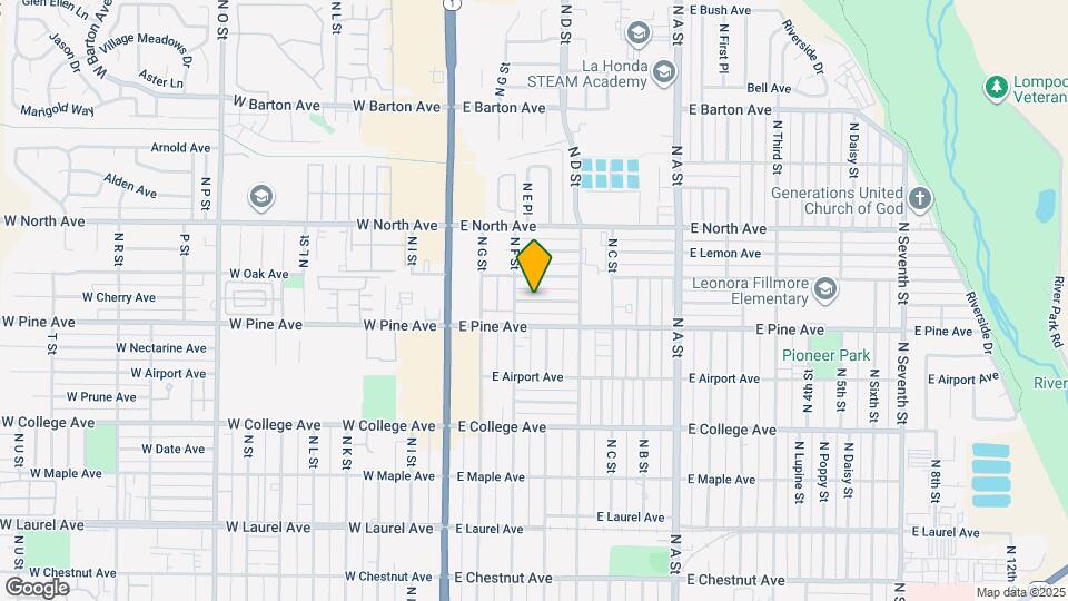 129 S L St Map and Location Details
