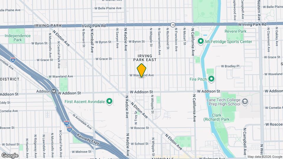 3644 N Albany Ave Mapa y Detalles de la Ubicación