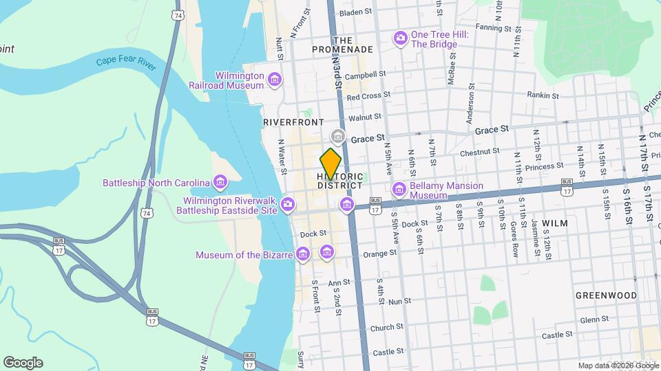 205 Princess St Map and Location Details