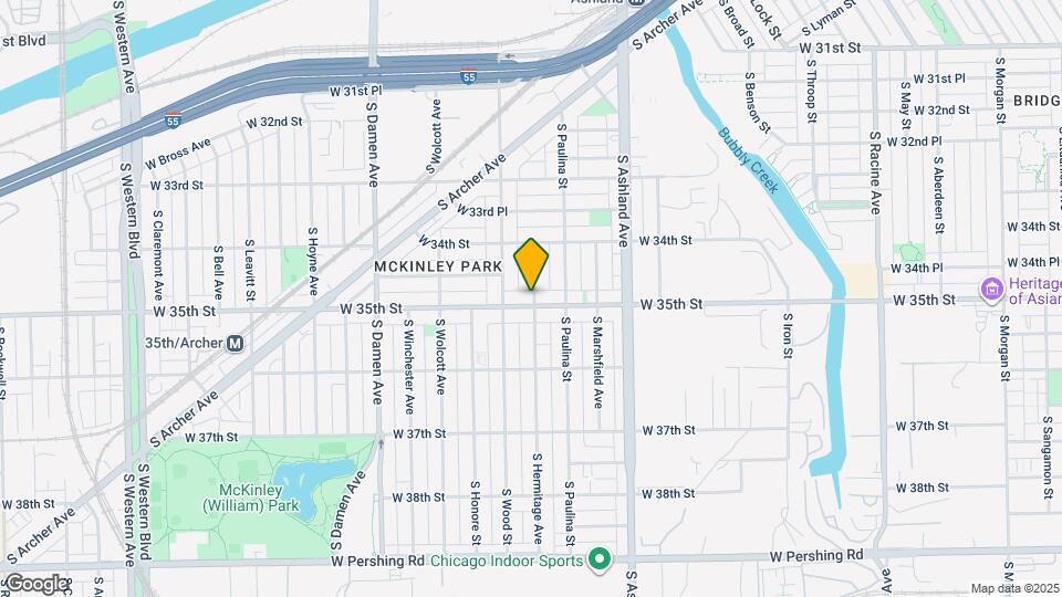 1734 W 35th St Map and Location Details