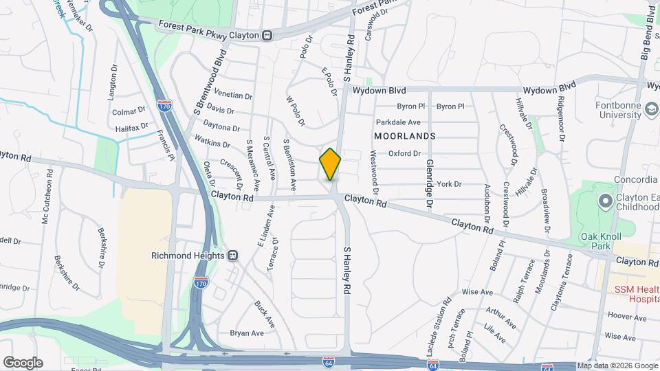 923 S Hanley Rd Map and Location Details