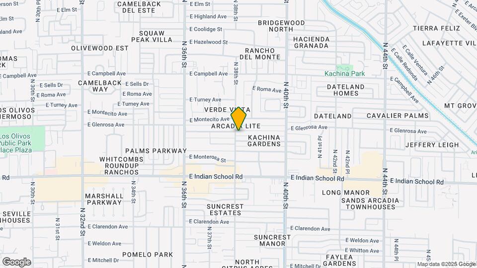 3801 E Glenrosa Ave Map and Location Details