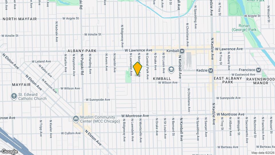 4616 N Monticello Ave Map and Location Details