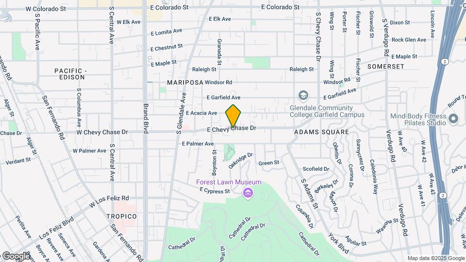 622 E Chevy Chase Dr Mapa y Detalles de la Ubicación