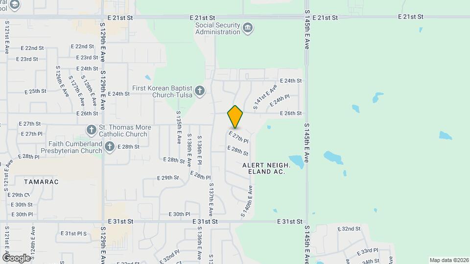 13809 E 27th Pl Map and Location Details