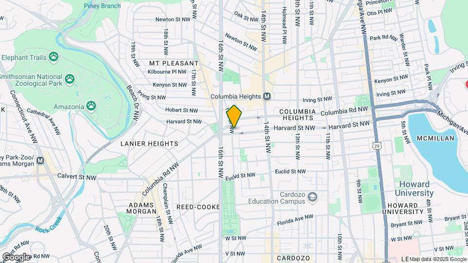 1481 Harvard St NW Map and Location Details