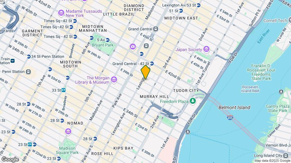 133 E 39th St Map and Location Details