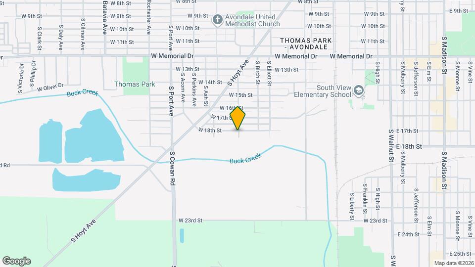 1201 W 18th St Map and Location Details