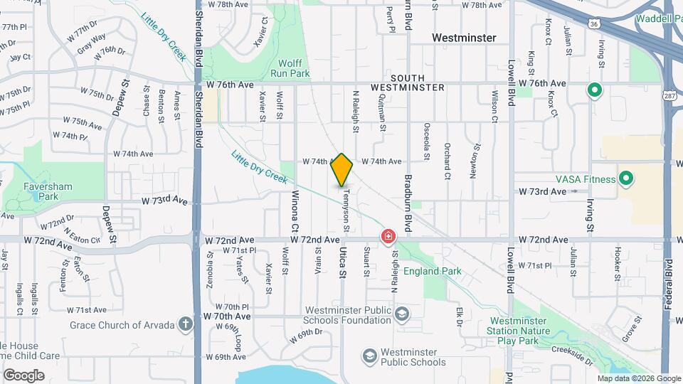 7325 Tennyson St Map and Location Details