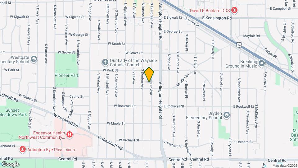 540 S Evergreen Ave Map and Location Details